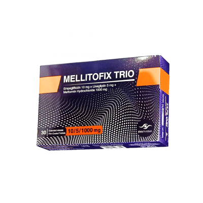 MELLITOFIX TRIO 10 / 5 / 1000 MG ( EMPAGLIFLOZIN / LINAGLIPTIN / METFORMIN ) 30 EXTENDED RELEASE FILM-COATED TABLETS